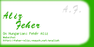 aliz feher business card
